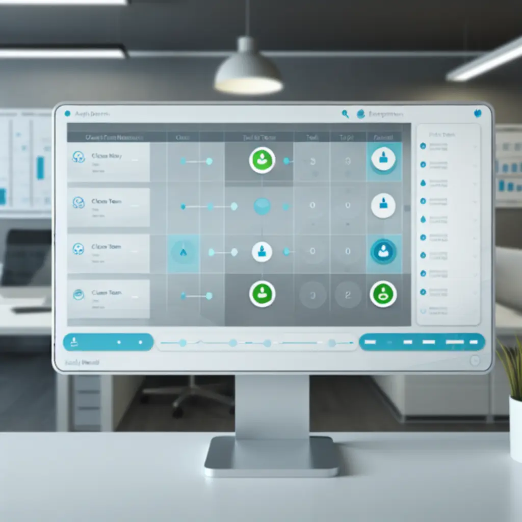 Dashboard met planningsapp voor schoonmaakteams