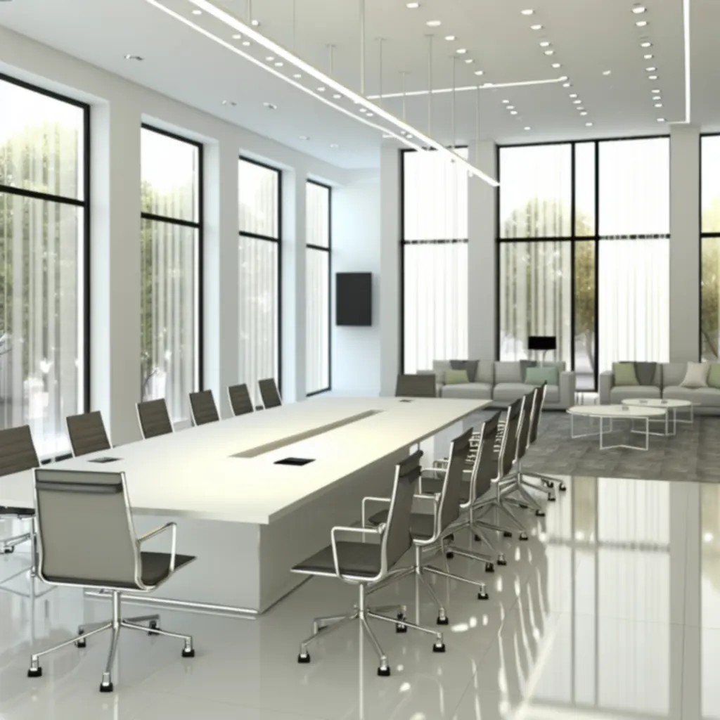 Vergaderruimte en lounge in het kantoor van AanbiedingenHier